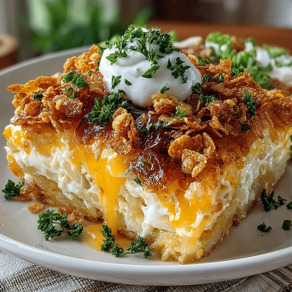 There’s something undeniably comforting about a warm, cheesy dish that evokes memories of family gatherings and potluck dinners. The rich aroma of melting cheese, the crispy edges of golden hashbrowns, and the effortless preparation make Slow Cooker Cheesy Hashbrown Casserole a beloved staple in many households. Growing up, I fondly remember my grandmother whipping up a similar dish for our Sunday brunches, filling the house with delicious scents that made our mouths water in eager anticipation. Today, I’m excited to share my take on this classic recipe, perfect for any occasion, whether it’s a cozy family dinner or a festive gathering with friends.