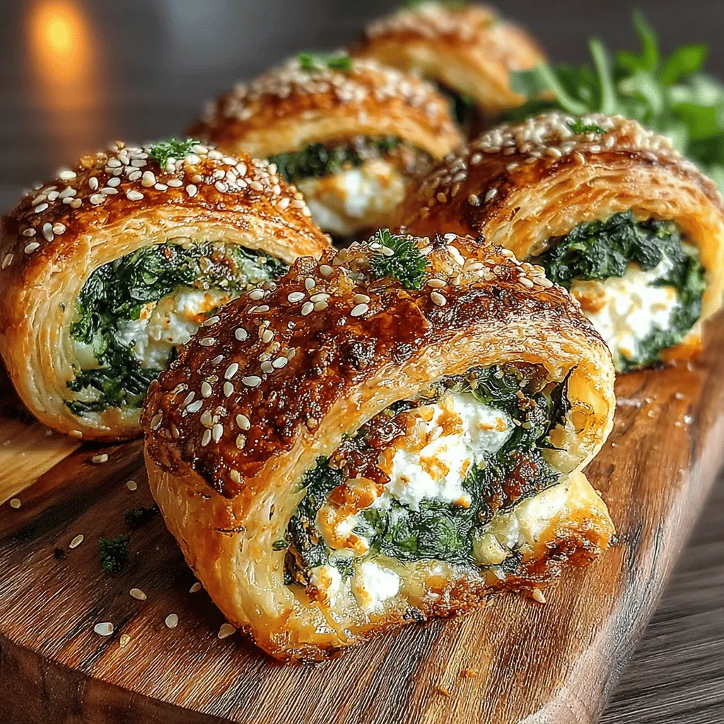 Spinach and feta puff pastry rolls are a delightful and savory treat that can cater to a variety of occasions, from casual snacks to elegant appetizers. Their flaky, golden-brown exterior encases a rich filling of fresh spinach and creamy feta, making them a delicious option for vegetarians and a flavorful addition to any gathering. The combination of textures and tastes in these rolls creates an irresistible bite that is sure to impress your guests and satisfy your cravings.