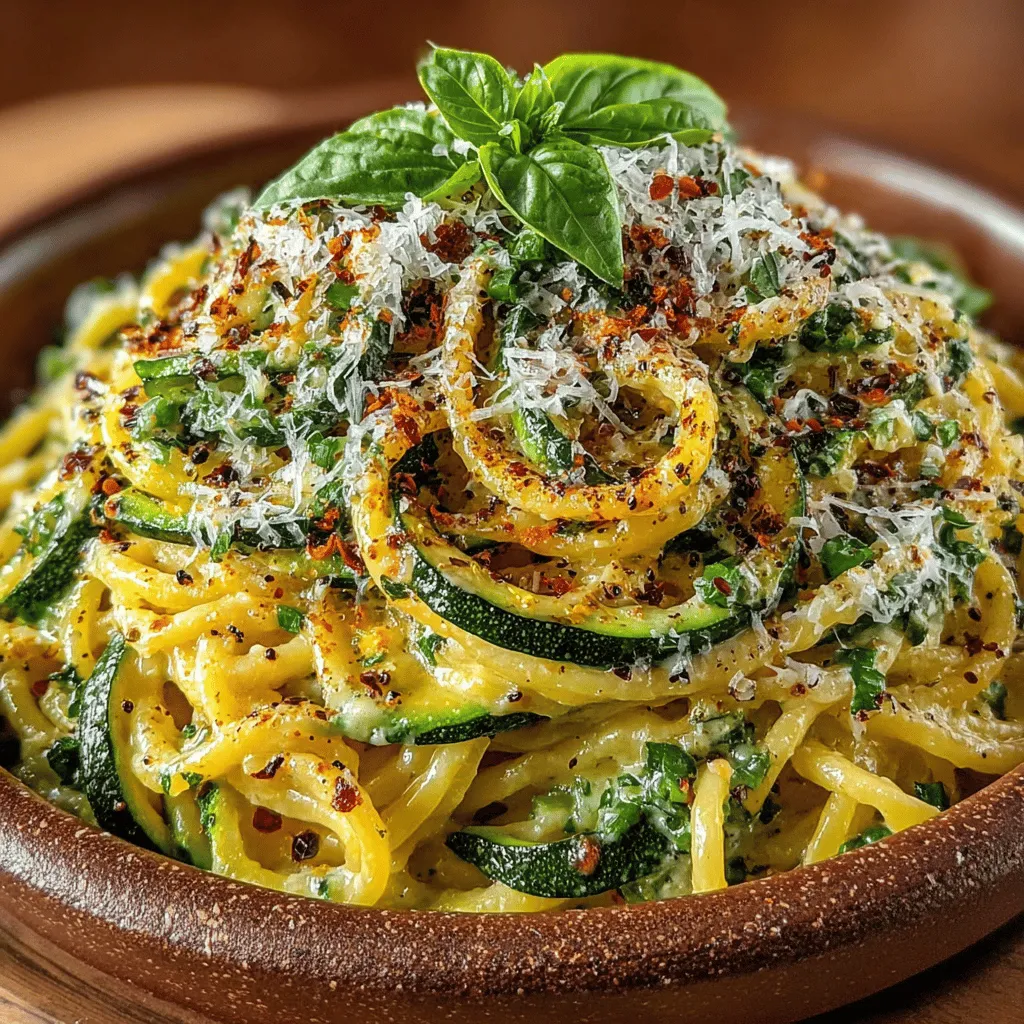 At the heart of this dish is its unique flavor profile. The bright acidity of lemon beautifully complements the subtle sweetness of zucchini, while the creamy sauce adds a rich, luxurious texture that binds the ingredients together. Each bite offers a burst of freshness, making it a satisfying yet light option for those seeking a refreshing meal without the heaviness often associated with pasta dishes.