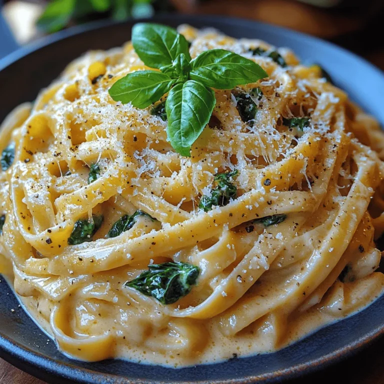 Before you start cooking, it’s essential to have all your ingredients ready. Here’s what you’ll need for this Creamy Spinach Alfredo Pasta: