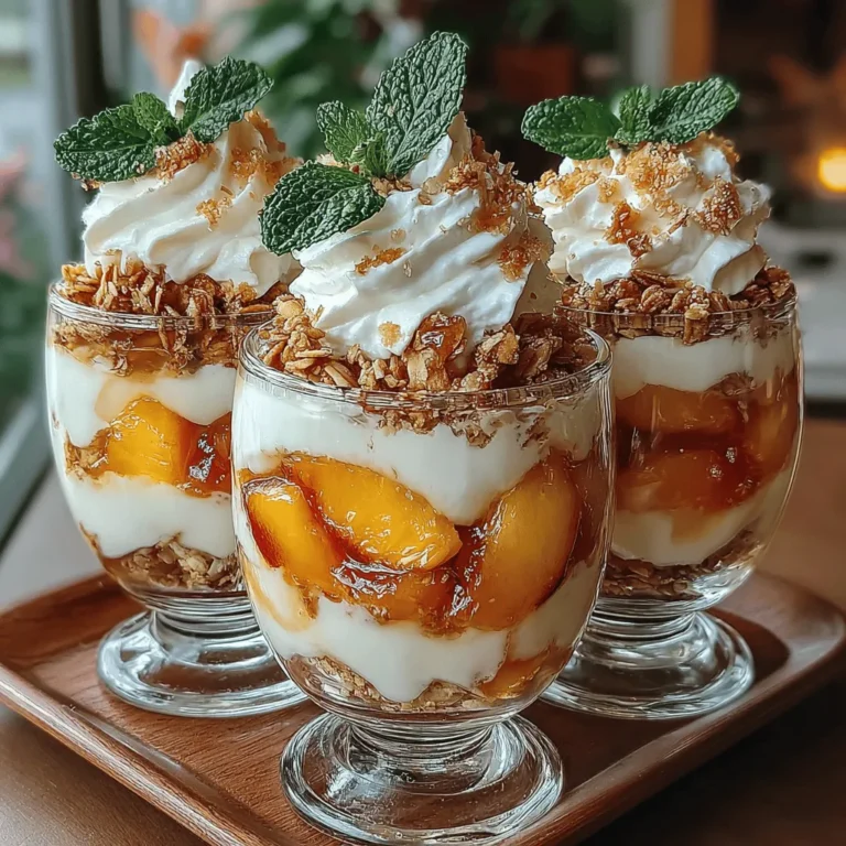 Parfaits have long been a beloved choice for breakfast or dessert, captivating taste buds with their perfect blend of flavors and textures. The appeal lies in their versatility; they can be made sweet or savory, layered or blended, and enjoyed at any time of the day. Among the myriad of parfait possibilities, Peach Cobbler Yogurt Parfaits stand out as a delectable and wholesome alternative to traditional dessert options. This refreshing treat not only satisfies your sweet tooth but also incorporates the health benefits of yogurt and granola, making it a guilt-free indulgence.