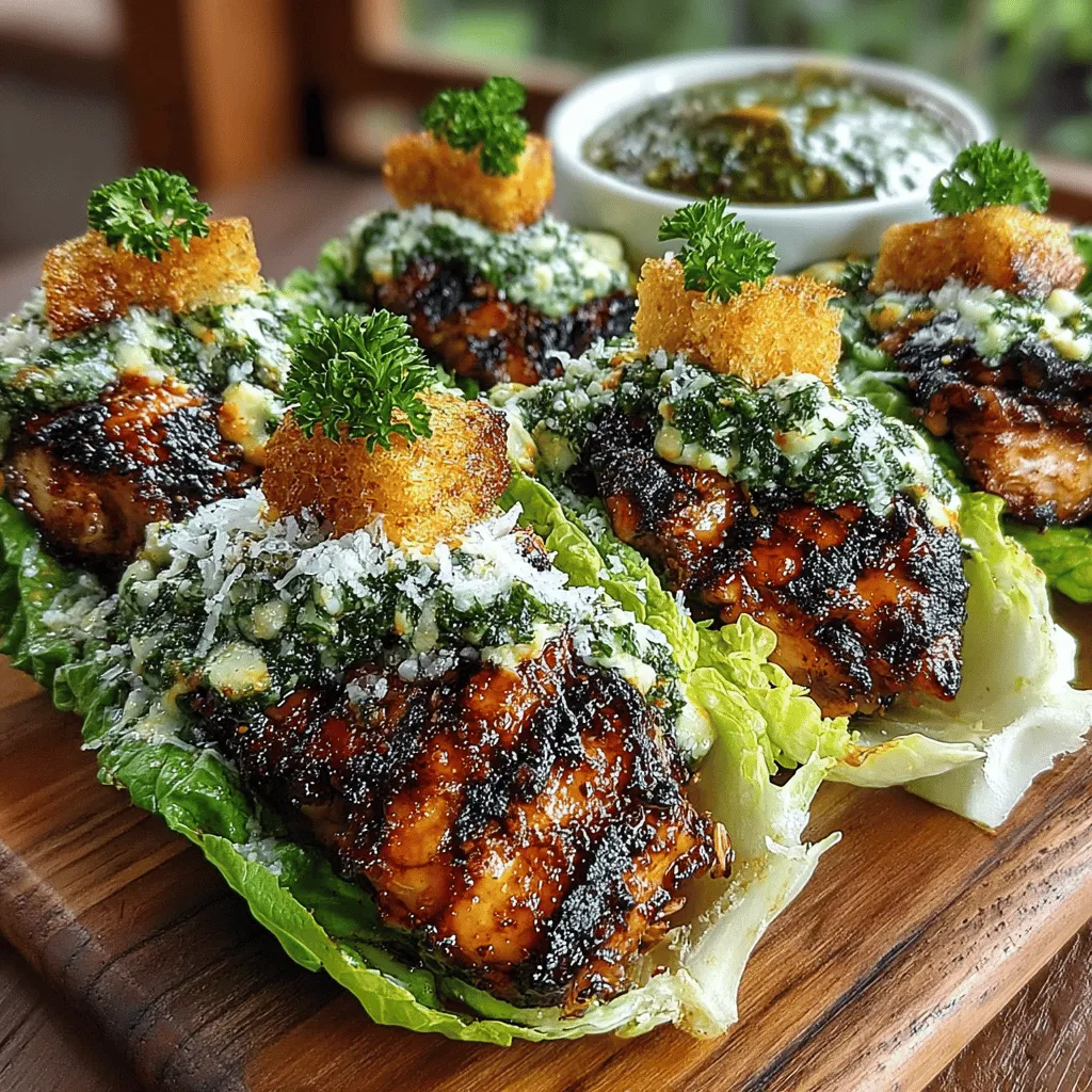 In recent years, healthy eating has become a focal point for many individuals, driven by a growing awareness of nutrition and the benefits of maintaining a balanced diet. Low-carb diets, in particular, have surged in popularity as people seek out satisfying yet lighter meal options that won’t derail their health goals. One dish that perfectly encapsulates this trend is Grilled Chicken Caesar Lettuce Wraps. These wraps offer a delightful and nutritious twist on the classic Caesar salad, allowing you to indulge in rich flavors while keeping your meal light and low in carbohydrates. Whether you’re seeking a quick lunch, a simple dinner, or even a party appetizer, this recipe ticks all the boxes for a delicious, guilt-free dining experience.