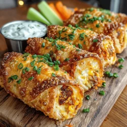 Buffalo chicken has become an iconic dish in American cuisine, celebrated for its bold flavors and spicy kick. This beloved recipe has evolved beyond the traditional wings to inspire an array of culinary creations, including dip, pizza, and sandwiches. Among these innovative variations, Baked Buffalo Chicken Egg Rolls stand out as a fun and versatile appetizer that combines the beloved taste of buffalo chicken with the satisfying crunch of egg rolls. Whether served at a party, game day gathering, or simply as a delicious snack, these egg rolls are sure to impress.