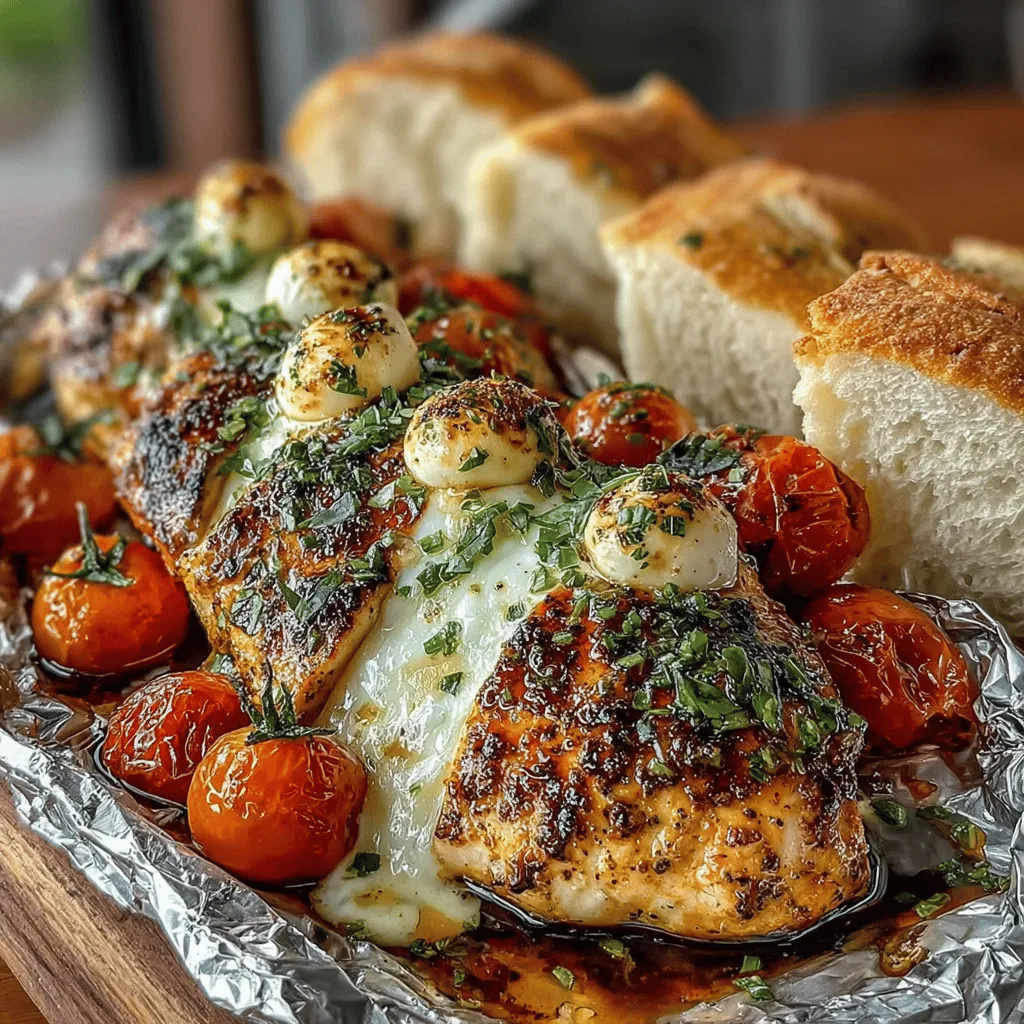 Caprese Chicken Foil Packets are a delightful and healthful dish that brings the classic flavors of a Caprese salad—ripe tomatoes, creamy mozzarella, and fragrant basil—into a hearty chicken meal. This recipe is particularly appealing for busy home cooks seeking a quick, nutritious dinner option that doesn’t compromise on taste. By utilizing the foil packet method, cooking becomes a breeze; simply assemble your ingredients, seal them in foil, and let the oven do the work.
