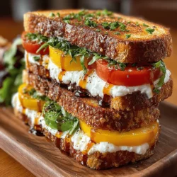 In the world of sandwiches, simplicity often reigns supreme, and the Caprese Delight: Fresh Tomato Burrata Sandwich is a perfect example. This culinary masterpiece brings together the vibrant flavors of fresh heirloom tomatoes, creamy burrata cheese, and aromatic basil, all enveloped in rustic sourdough bread. Ideal for a light lunch or a casual dinner, this sandwich not only satisfies your taste buds but also showcases the beauty of fresh, quality ingredients.