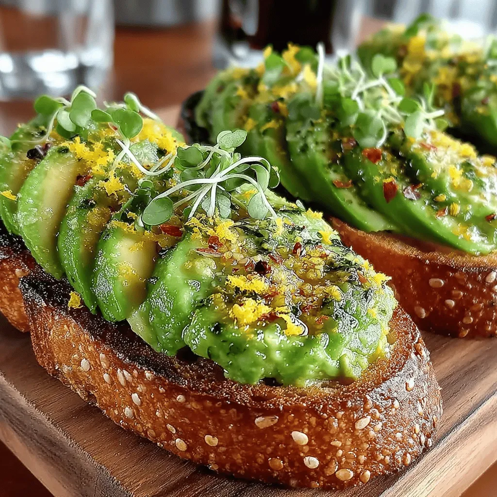 When it comes to breakfast or brunch, few dishes can match the simplicity and vibrancy of Zesty Lemon Avocado Toast Delight. This recipe is not only a feast for the eyes but also a nutritious powerhouse, making it an ideal option for those seeking a quick yet satisfying meal. The creamy richness of ripe avocados pairs beautifully with the zesty brightness of fresh lemon, creating a harmonious balance that tantalizes the taste buds. In just 10 minutes, you can whip up this delightful dish that is perfect for any occasion, whether you’re kicking off your day or enjoying a light snack.