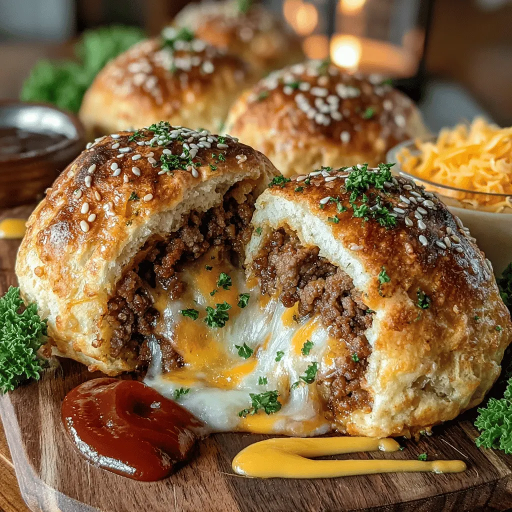 Loaded Cheeseburger Biscuit Bombs are the ultimate comfort food, seamlessly blending the rich, savory flavors of a classic cheeseburger with the tender, flaky convenience of biscuit dough. These delightful morsels are perfect for a variety of occasions—whether you’re hosting a lively game day gathering, planning a cozy family dinner, or simply craving a delicious snack. Each bite is an explosion of flavor, making these biscuit bombs a surefire way to satisfy both your hunger and your taste buds.