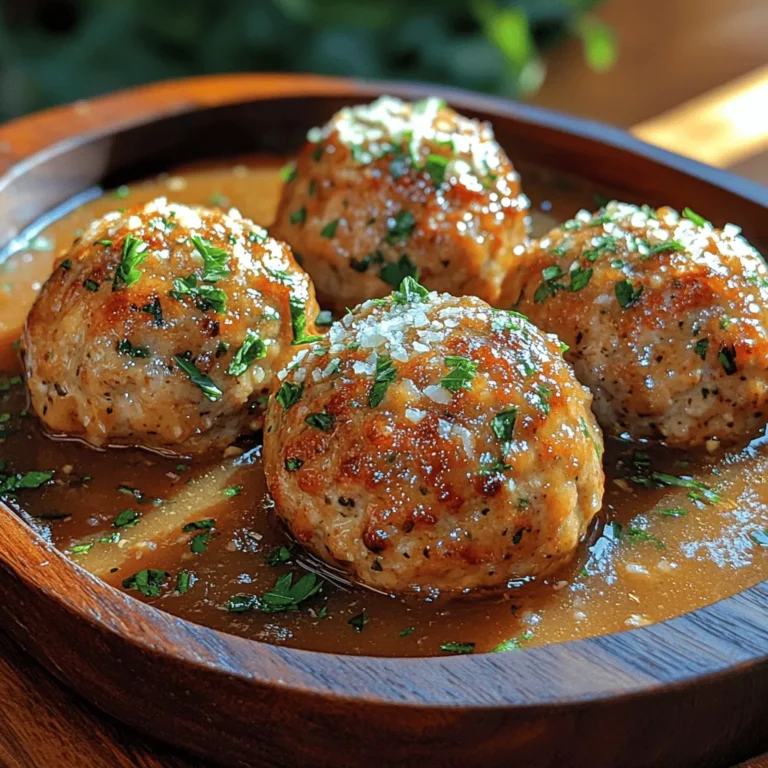 When it comes to comfort food, few dishes can rival the heartfelt satisfaction of meatballs drenched in a rich, savory gravy. Growing up, my grandmother would whip up her famous meatballs every Sunday, filling the house with an aroma that made even the hungriest of us kids unable to resist. While her recipe was a beloved family secret, I've put my own spin on it to create these savory baked turkey meatballs with garlic gravy. Not only are they lighter and healthier, but they also pack a punch of flavor that will leave your taste buds dancing.