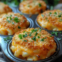 Golden Baked Mac and Cheese Bites are a beloved comfort food that has captured the hearts of many. These delightful morsels bring the classic flavors of creamy mac and cheese into a convenient, bite-sized form, making them an irresistible option for any occasion. Whether you're hosting a party, looking for a crowd-pleasing appetizer, or simply seeking a family-friendly meal, these mac and cheese bites are sure to hit the spot. Their golden exterior and cheesy center provide a satisfying crunch and a melt-in-your-mouth experience that’s hard to resist.