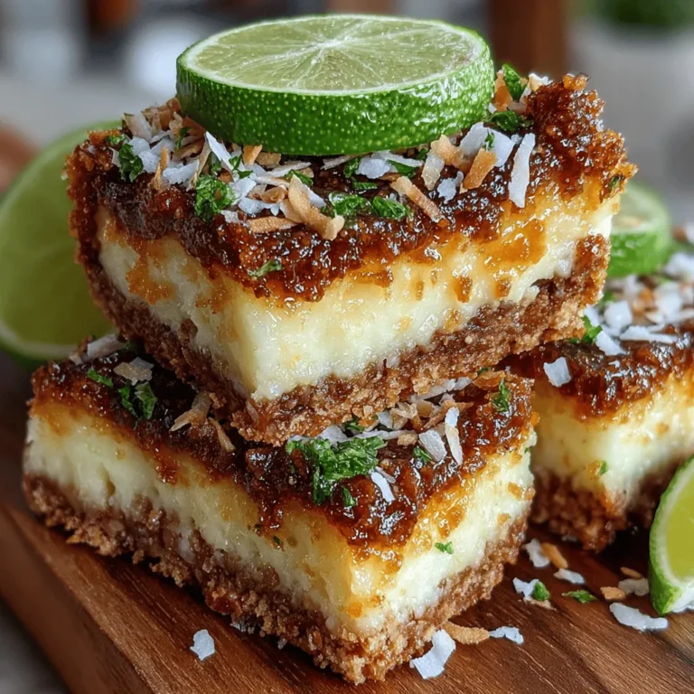 To fully appreciate the Tropical Bliss Coconut Lime Bars, it’s essential to understand the key ingredients that come together to create this mouthwatering dessert. Each component plays a vital role in achieving the perfect balance of flavor and texture.