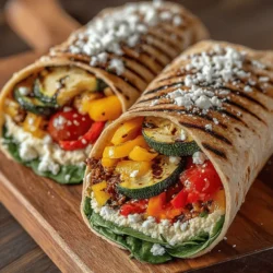 In the quest for healthy eating, grilled vegetables and hummus have emerged as two superstar ingredients. Grilled vegetables not only bring a delightful smokiness that enhances their natural flavors, but they are also packed with essential vitamins, minerals, and antioxidants. Hummus, made primarily from chickpeas, is a creamy and nutritious spread that complements the vibrant flavors of grilled veggies while offering a protein boost. Together, these elements create a perfect harmony in the Grilled Veggie & Hummus Wraps, making them a fantastic meal or snack option.