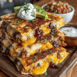 Quesadillas have long captivated food lovers with their delightful combination of crispy tortillas and gooey cheese. Their versatility allows for endless customization, making them a perfect choice for any meal—be it breakfast, lunch, dinner, or even a late-night snack. One of the exciting ways to enjoy this classic dish is through the innovative Mini Turkey Bacon Quesadilla Stacks. This fun twist transforms traditional quesadillas into bite-sized stacks, perfect for parties or a family-friendly meal.
