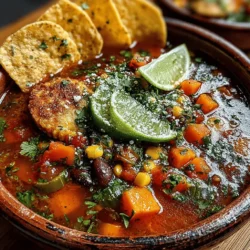 If you're in search of a nutritious and vibrant meal that can be prepared with minimal effort, look no further than Zesty Veggie Tortilla Soup. This delightful dish is not only packed with fresh vegetables but also bursts with flavors that are sure to please your taste buds. Originating from the heart of Mexican cuisine, tortilla soup has gained popularity in various culinary traditions, often celebrated for its comforting qualities and versatility.