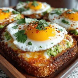 Start your day on a delicious note with Avocado Egg Breakfast Melts, a nutritious and satisfying breakfast that combines creamy avocado, perfectly cooked eggs, and melted cheese on toasted bread. This recipe is not only easy to prepare but also packed with essential nutrients, making it an ideal choice for busy mornings or leisurely brunches. Rich in healthy fats, high-quality protein, and a variety of vitamins, this breakfast melt is sure to fuel your day and tantalize your taste buds.