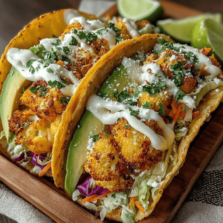 Tacos are a beloved staple in many cultures, celebrated for their ability to adapt to a wide range of ingredients and flavors. One dish that has gained immense popularity among health-conscious food enthusiasts is the Zesty Roasted Cauliflower Tacos with Lime Crema. These tacos beautifully marry the delightful, nutty flavor of roasted cauliflower with a refreshing lime crema, making them a satisfying and vibrant option for both vegans and omnivores alike.