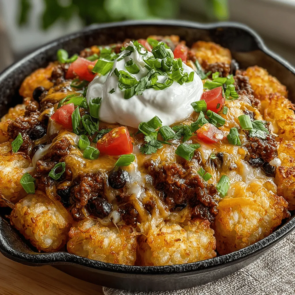 When it comes to comfort food, few dishes can compete with the hearty warmth and satisfying flavors of a skillet bake. The Hatch Chili Tater Tot Skillet Bake stands out not only for its delicious combination of ingredients but also for its ability to bring family and friends together around the dinner table. This dish harmoniously blends the smoky heat of Hatch green chilies with the savory richness of ground meat, the creaminess of beans and tomatoes, and the crunchy delight of crispy tater tots. It’s a meal that promises to please both adults and children alike, making it an ideal choice for family dinners, potlucks, or casual gatherings.
