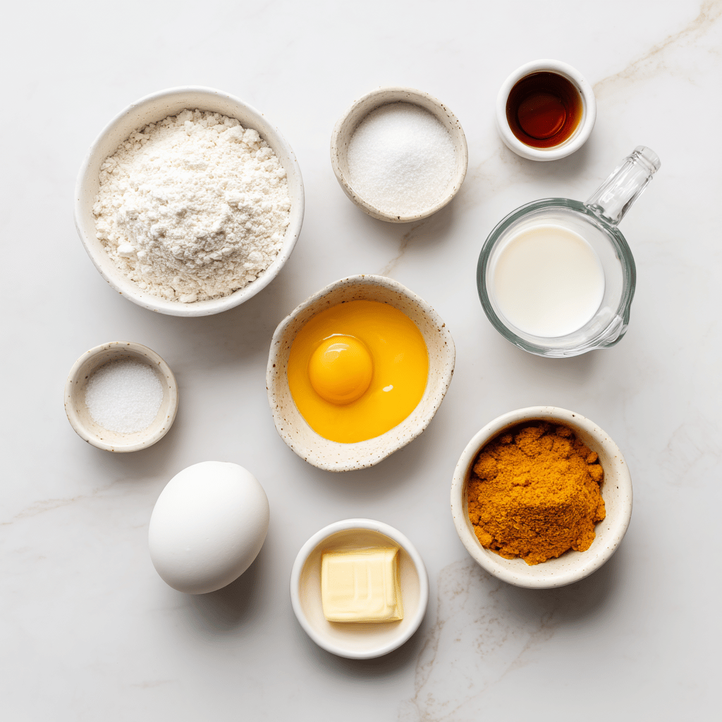 Ingredients for Pumpkin Spice Pancake Bites for a Fall Breakfast Delight